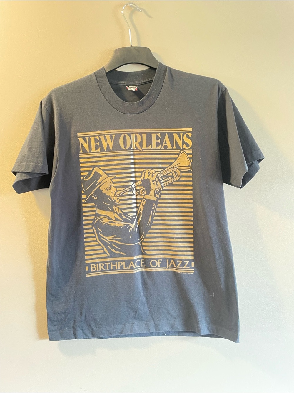 Fruit of the Loom Black New Orleans Birthplace of Jazz Graphic Tee